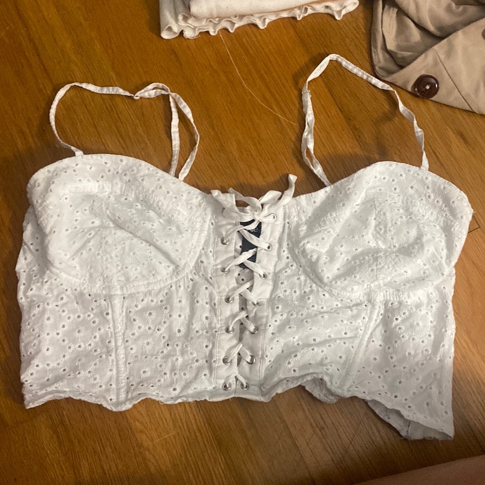 Rue21 White Corset Top